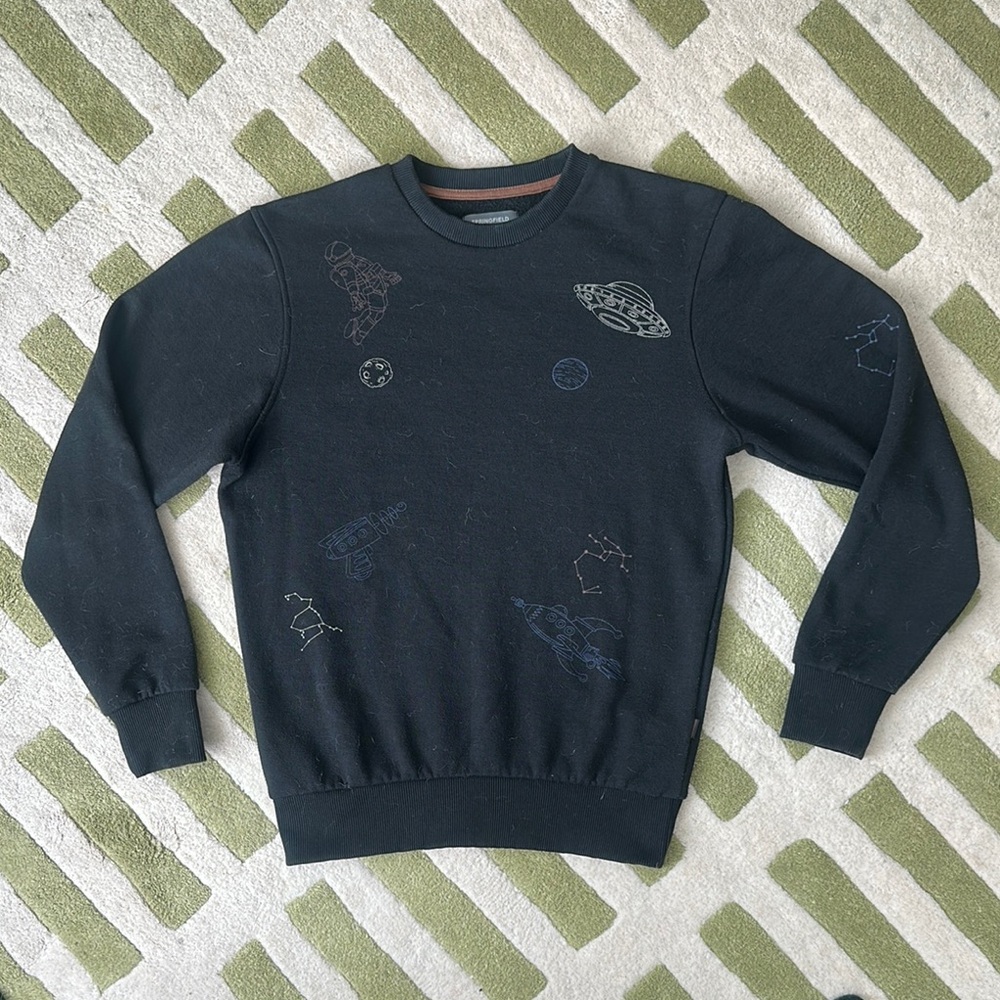 Crewneck Space Print Sweater